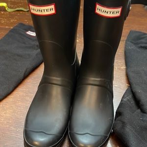 Hunter rain boots with winter inserts